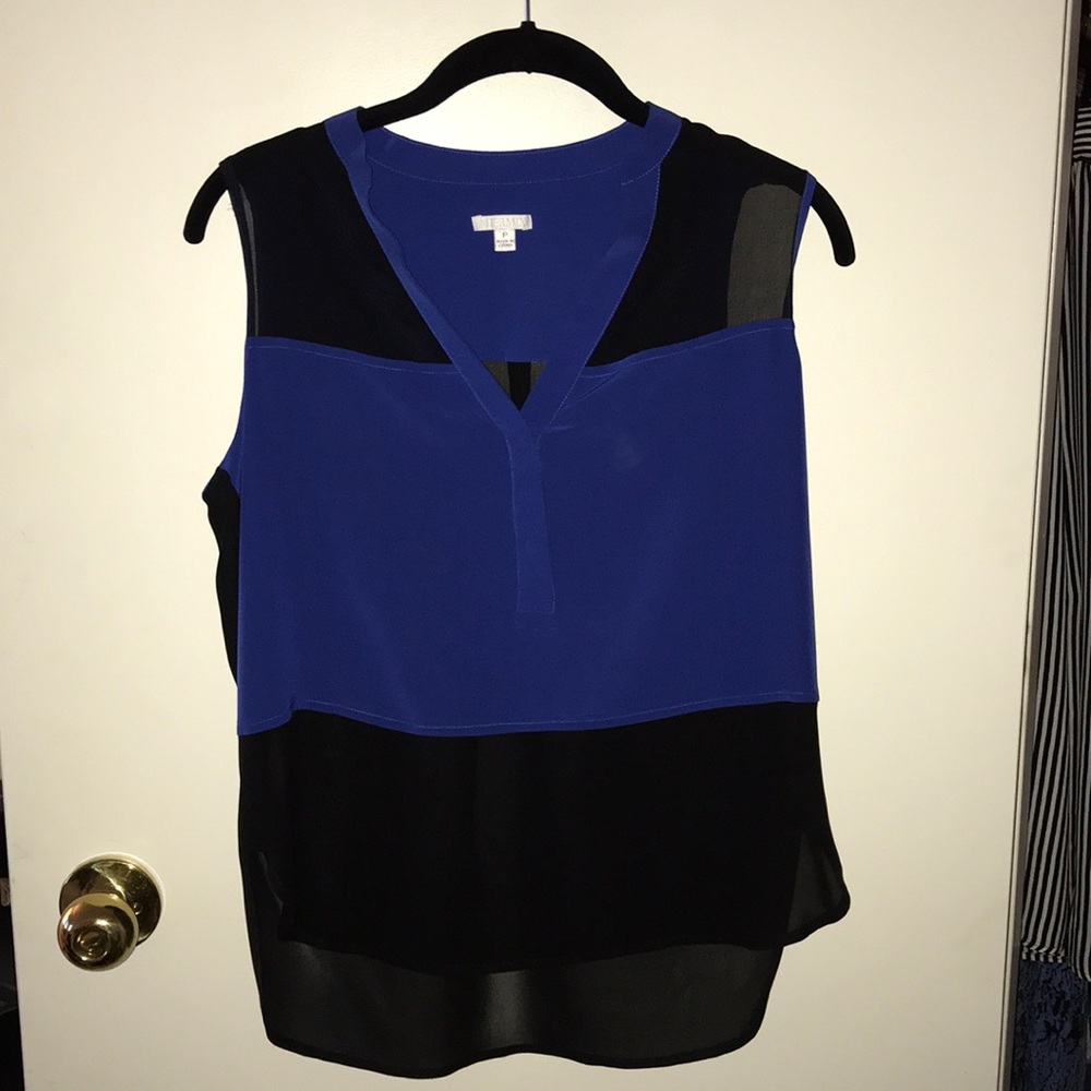 Blue and black intermix top!